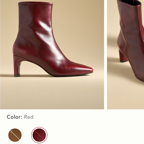 Anthropologie Burgundy Heeled Boots - Picture 5 of 8